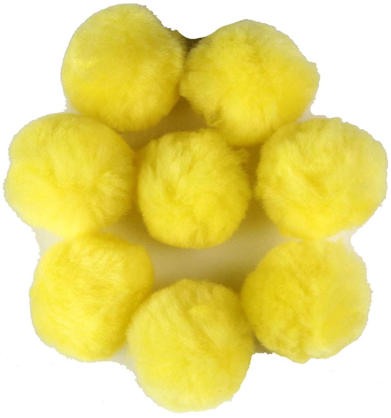 4 Pcs 4cm/5cm/6cm/ 2 Pcs 8cm/10cm Pom Poms, Large Pom Poms, Yellow