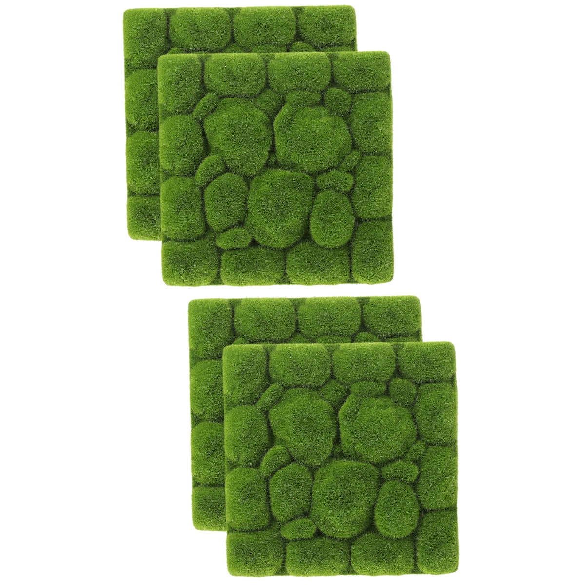 MLINS 4 pcs  Simulation Moss Foams Board Green Plants Wall Decoration DIY Wall Background