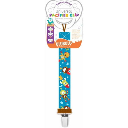 Ulubulu Robot Universal Pacifier Clip, Single Pack