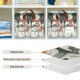 thumbnail image 4 of Yayeee Foldable Storage Basket for Shelves with Handles Waterproof Cloth Bins, Snowman Family, 4 of 7