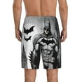 thumbnail image 3 of Batman Pajama Shorts for Men, Summer Graphic Lounge Pajama Bottoms Soft Sleep Pjs Pants with Drawstring & Pockets, 3 of 8
