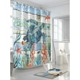 thumbnail image 3 of Fsddascl Sea Turtle Ocean Shower Curtain Set - Extra Long 72" x 96" Bathtub Curtain with 12 Hooks, Summer Beach Coastal Coral Nautical Waterproof Fabric Stall Shower Curtains for Bathroom/Bathtub, 3 of 6
