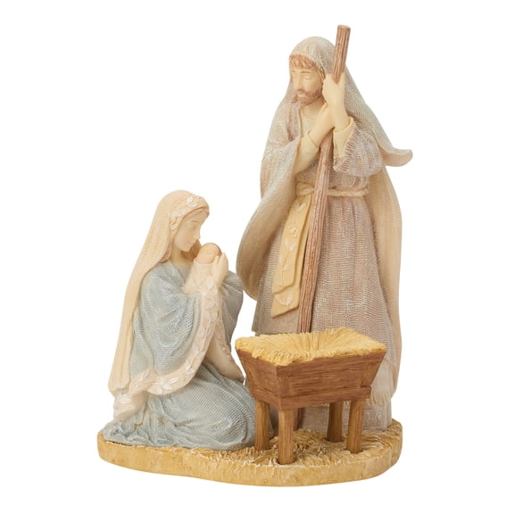 Enesco Foundations Holy Night Resin Nativity Christmas Decorative Figurine 7.5in H