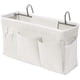 thumbnail image 1 of Bolsa de cama organizadora con gancho de alambre bolsa colgante bolsa de almacenamiento de cama alta para libros, revistas, teléfonos móviles, almacenamiento de auriculares en la cama (blanco) Xemadio LKX-1433, 1 of 9