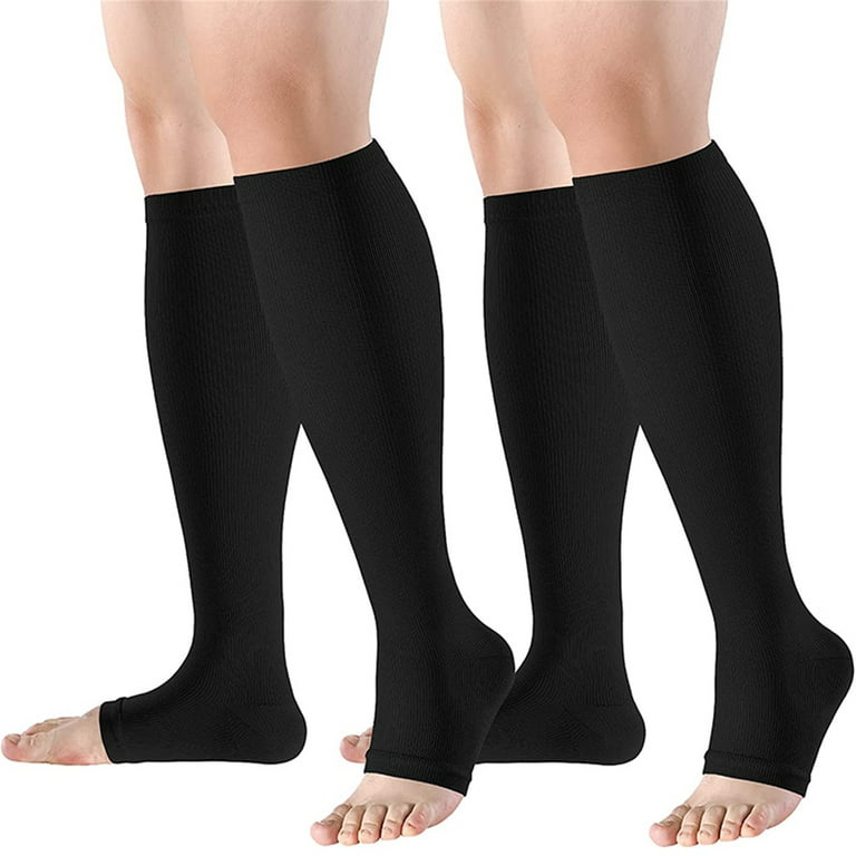 3 Pairs Open Toe Compression Socks for Men Women Toeless Compression Socks