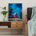 thumbnail image 5 of Red Barn Landscape Oil Painting Canvas Print Wall Art for Living Room Bedroom Farmhouse, 5 of 8