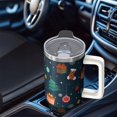 thumbnail image 4 of Green 40oz Holiday Tumbler with Lid and Straw, Snowman Stainless Steel Insulated Cup Gifts for Home or Travel, 4 of 4