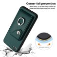 thumbnail image 2 of Allytech Wallet Case for Apple iPhone SE 2022/2020 3rd/2nd Gen/iPhone 7 8 with Ring Holder Stand, Vintage Premium PU Leather 8 Cards Slots Shockproof Bumper Anti-Scratch Magnetic Closure Case, Green, 2 of 6