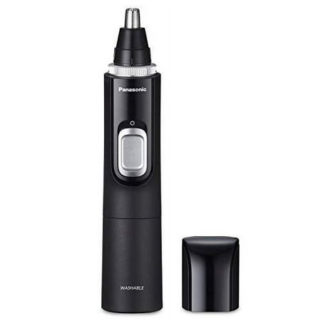 Panasonic ER-GN70-K Men's Ear and Nose Hair Trimmer with Vacuum Cleaning System - Wet/Dry - Black/Silver
