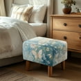 thumbnail image 3 of Xoenoiee Butterfly Flower Print Ottoman Cover Latest Jacquard Design High Stretch Folding Storage Footstool Protector Rectangle Removable Slipcover, Machine Washable, S, 3 of 7