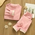 thumbnail image 2 of Girls Pajamas Set Kids Winter Pajamas Children's Long Wool Silk Baby Boys Girls Warm Underwear Set Children Cottonblend Sweater Pajamas Matching Sleepwear Outfits for Baby Girls 13-14 Years, 2 of 3