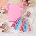 thumbnail image 4 of Toddler Baby Girl Clothes Summer Short Sleeve T-Shirt and Shorts Cute Infant Baby Girl Outfits Clothing Set 6-12 Months 12-24 Months 2t 3t 4t 5t 6t 7t 8t 9t Children 5-6 Years, 4 of 6