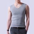 thumbnail image 6 of DISHAN Men Tops Sleeveless Quick Dry Polyester V-Neck Tank Top for Sport, 6 of 8