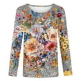 thumbnail image 3 of Spring Fashion for Women 2025, Long Sleeve Shirts, Ladies Tops and Blouses Tunic Tops for Women Loose Dressy Crewneck Shirts Graphic Tees, 3 of 5
