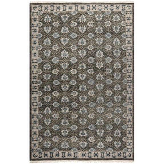 Safavieh Couture Hand-knotted Oushak Marijela Traditional Oriental Wool Rug with Fringe Charcoal 8' x 10' 8' x 10' Living Room, Bedroom