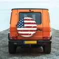 thumbnail image 6 of Gaeub Vintage American Flag 14-17in Tire Cover, Spare Tire Cover, for Camper Caravan, Trailer, Car, Truck, SUV, Jeep-14 inch, 6 of 6