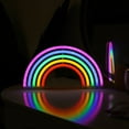 thumbnail image 2 of Dosaele Cross-border wall hanging rainbow neon lights ins room decoration lights dual-use 5-color rainbow hanging neon lights, 2 of 5