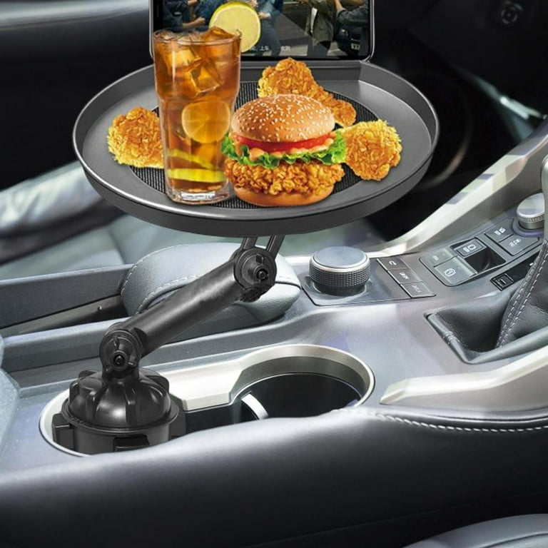 PHSK119 - Food Tray for Car Cup Holder with Phone Mount, 360 Degree Ro –  Cellet Retail