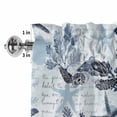 thumbnail image 2 of Summer Marine Life Window Valance for Kitchen, Ocean Watercolor Sea Turtle Starfish Coral Coastal Rod Pocket Short Curtain for Small Windows, Light Filtering Decorative Valance, 60 x 18 Inch, 2 of 9