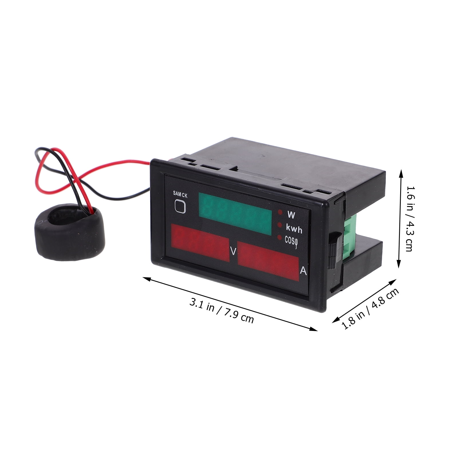 UPKOCH digital display voltage ammeter 2047 AC Voltmeter Ammeter Plastic Black 1Pcs