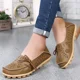 thumbnail image 3 of zapatos planos informales para mujer, zapatos de cuero para niñas, mocasines antideslizantes para mujer, zapatos de baile de bailarina suaves para enfermera de talla grande 34-44 femeninos, 3 of 5