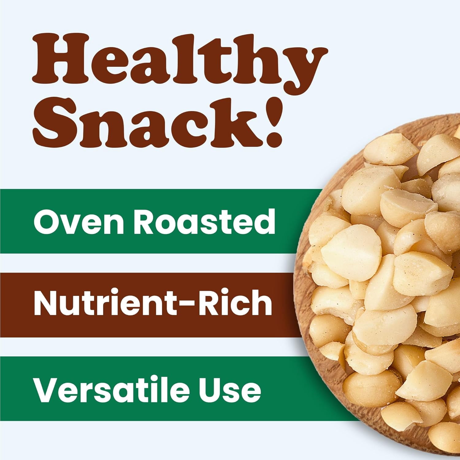 Dry Roasted Macadamia Nuts Halves and Pieces, 1 Pound – Vegan, Kosher, Bulk - by Food to Live