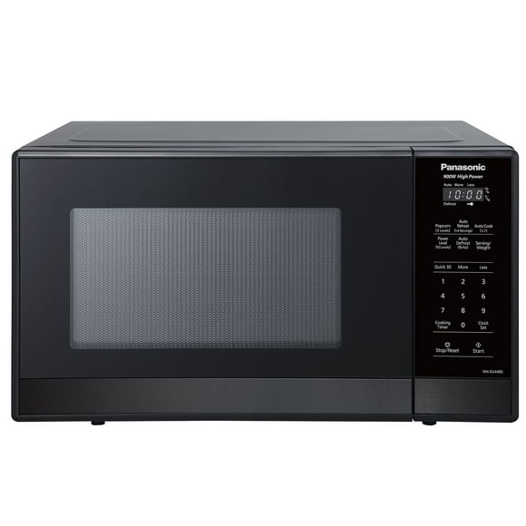 Panasonic NNSG448SC Compact 900 W High Power Microwave Oven, 7 Auto Cook Menus, Child Lock, Black Stainless