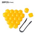 thumbnail image 3 of Tapas de la rueda de automóviles Caps Universal Auto Hub Tornillo Tornillo Reemplazo Reunión a prueba de polvo Nueces Tuercas Tornillos Protector con Clip Amarillo 17mm 20 Piezas, 3 of 7