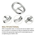 thumbnail image 3 of Uxcell 4Pack 0.98" Single Prong Belt Buckle Oval Center Bar Buckles for Leather Craft, Silver, 3 of 7
