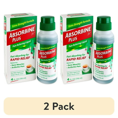 (2 pack) Absorbine Jr. Plus Spray Fast Absorbing Arthritis & Sore Body Muscles Pain Reliever, 4 oz