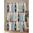 thumbnail image 4 of Nautical Paddle Shower Curtain, Vintage Paddle Brown Wooden Broad Waterproof Shower Curtain Set with 12 Hooks Lightweight Washable Fabric Shower Curtains for Bathroom 72x72 Inches, 4 of 6