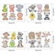 thumbnail image 4 of Pegatina DIY Diamante Hugtrwg 4 Piezas Animal Gema, 4 of 9