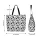 thumbnail image 5 of Fotbe Black White Halloween Bolsa Tote Estética de Lona con Estampado para Mujer - Bolsa Reutilizable de Hombro Casual para Vacaciones, Compras, Trabajo y Gimnasio, 5 of 8