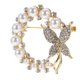 thumbnail image 2 of 1pc mariposa broche aleación broche perla Rhinestone broche accesorio de ropa, 2 of 5