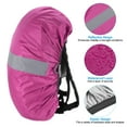 thumbnail image 3 of Uxcell 75-85L Waterproof Backpack Rain Cover with Reflective Strap XXL Rose Red, 3 of 6