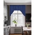 thumbnail image 3 of Navy Blue Pure Color Swag Valances for Windows, Small Curtains Drapes, Aesthetics Contemporary Luxury Kitchen Window Curtains Over Sink Window Treatment Valance for Bedroom/Bathroom 56"x36", 3 of 5