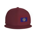 thumbnail image 3 of DouZhe Flat Brim Cap Snapback Hat, Nebraska State Flag Prints Adjustable Red Adult Baseball Cap, 3 of 6