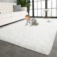 thumbnail image 1 of Alfombra TWINNIS de felpa supersuave, 244 x 305 cm, color blanco crema, 1 of 7