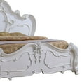 thumbnail image 2 of Benjara Rosy Queen Size Bed, Carved Details, Turned Legs, White Solid Wood Frame, 2 of 6