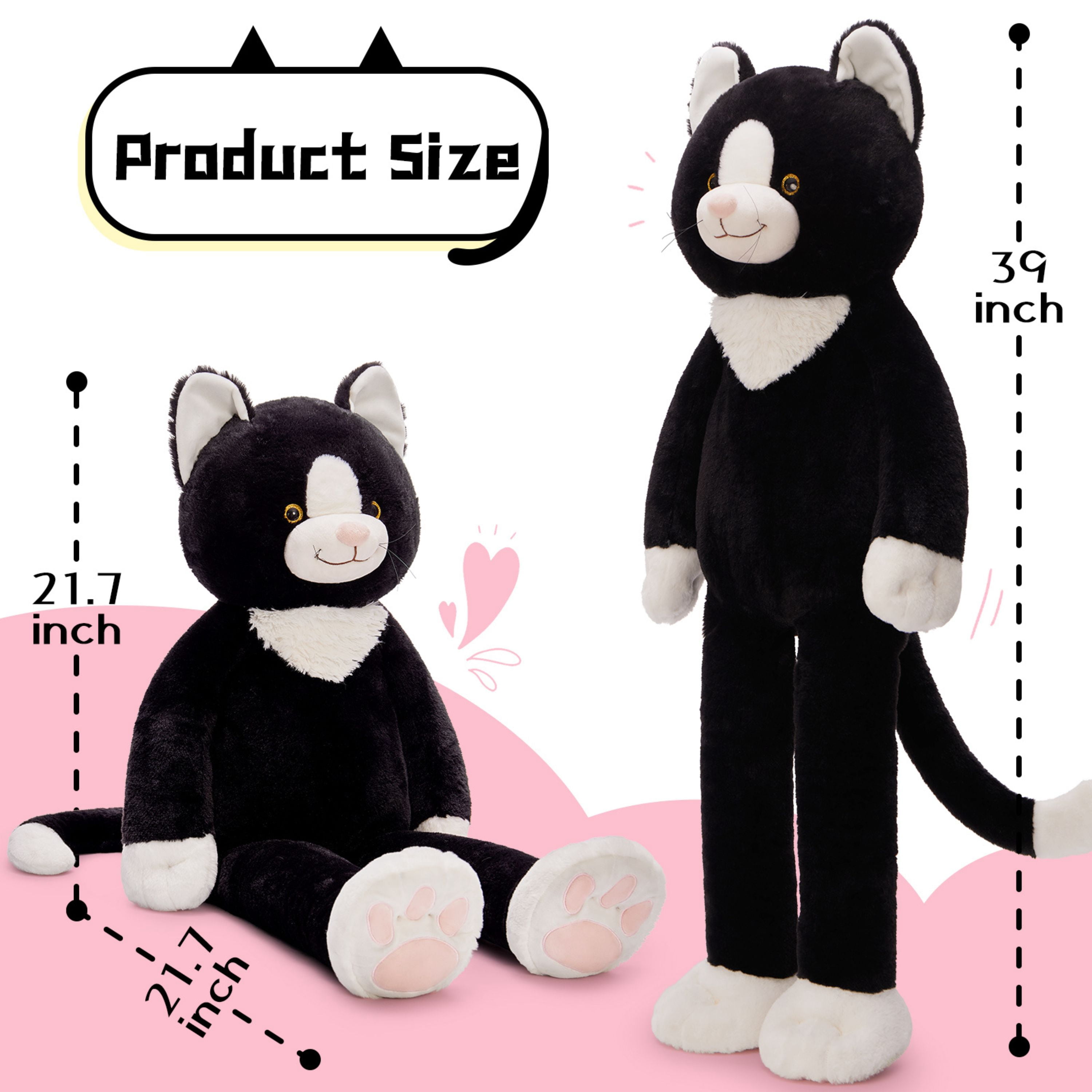 MaoGoLan 39'' Weighted Cat Stuffed Animal Giant Stuffed Cat Body Pillow Plush Toy