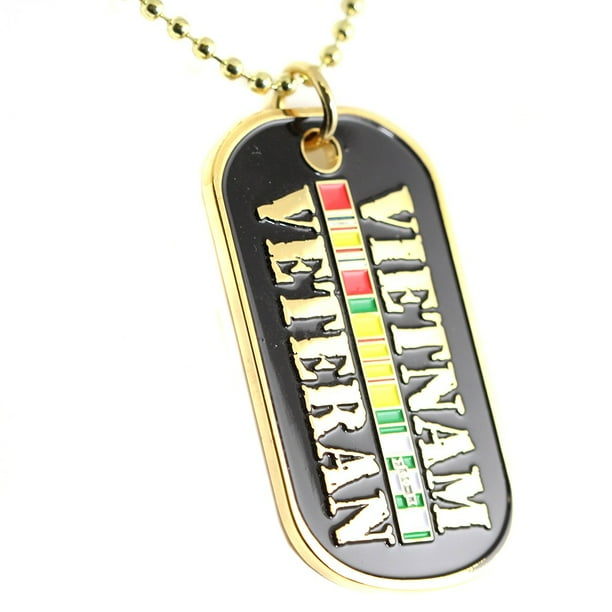 Jewelglo Vietnam Veteran Dog Tag Keychain