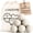 White, variant on Wool Dryer Balls Organic XL 6 Balls per Pack by Loaddvni, Save Time,Money,Energy.