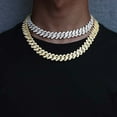 thumbnail image 5 of Hip Hop 5A+ Bling Cuban Link Chain Iced Out Exquisite Necklace For Men Father Day Jewelry to Husband Fashion Gift Rhinestone, 5 of 6