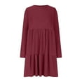 thumbnail image 2 of Zunfeo Long Sleeve Dress for Women Warm Knit Fall Dress Soft Pleated Midi Dress for Winter Christmas Gift, 2 of 6