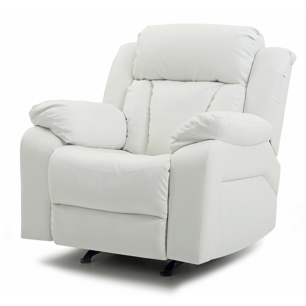 Glory Furniture Daria Rocker Recliner in White Color