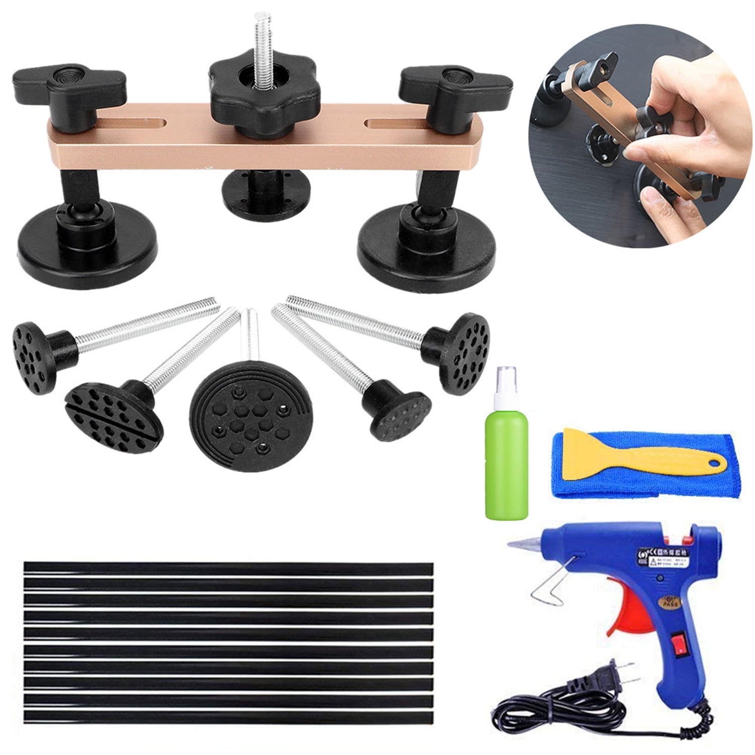 Car Body Paintless Dent Repair Removal Tools, Auto Dent Puller Kit