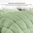 thumbnail image 3 of Lux Decor Premium Queen Comforter Down Alternative - All Season Box Stitched Quilted Duvet Insert with Corner Tabs, 350 GSM Virgin PSF Filling, Machine Washable Bedding - Oekotex Certified - Sage, 3 of 8