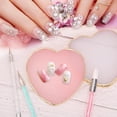 thumbnail image 3 of Resin Nail Art Palette, Nail Art Painting Nail Polish Palette Palette Gold Edge, Color Display Nail Art Tools. White, 3 of 7