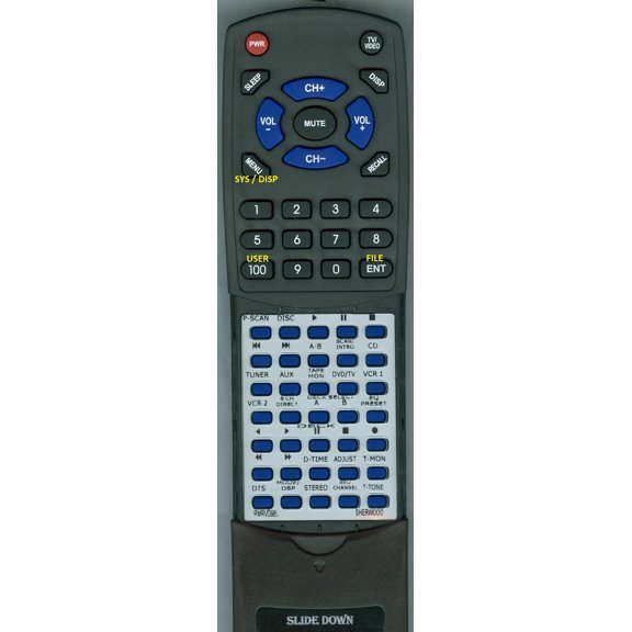 Replacement Remote for SHERWOOD RTRMRVD98L, RMRVD98L, RVD6090R