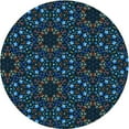 thumbnail image 1 of Ahgly Company Machine Washable Indoor Round Transitional Midnight Gray Area Rugs, 4' Round, 1 of 7